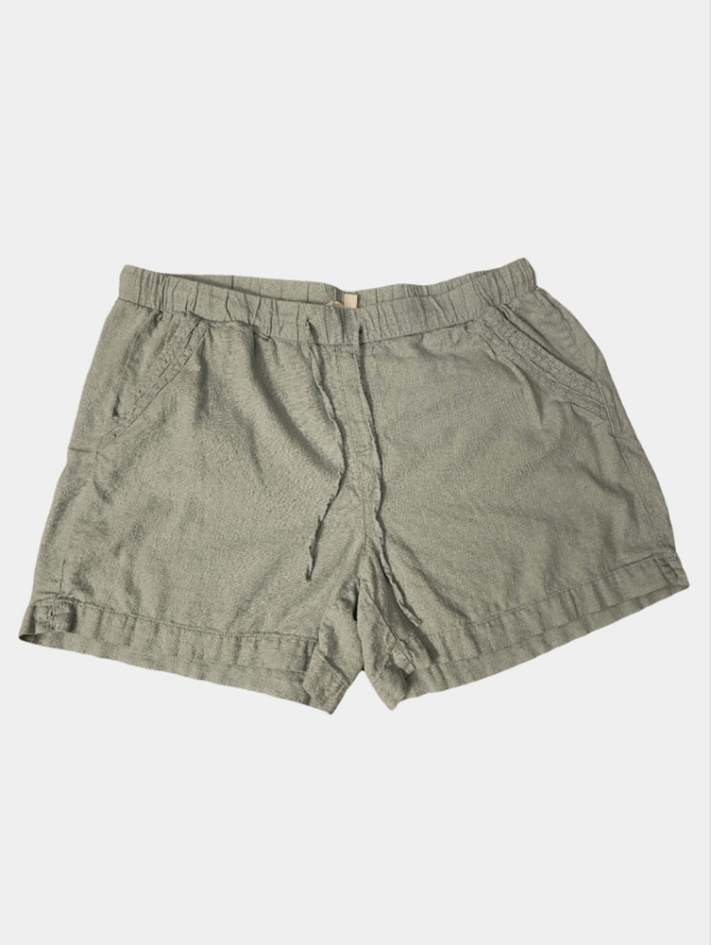 Briggs Ladies Pull-On Linen Blend Relaxed Fit Mint Green Shorts Size XL